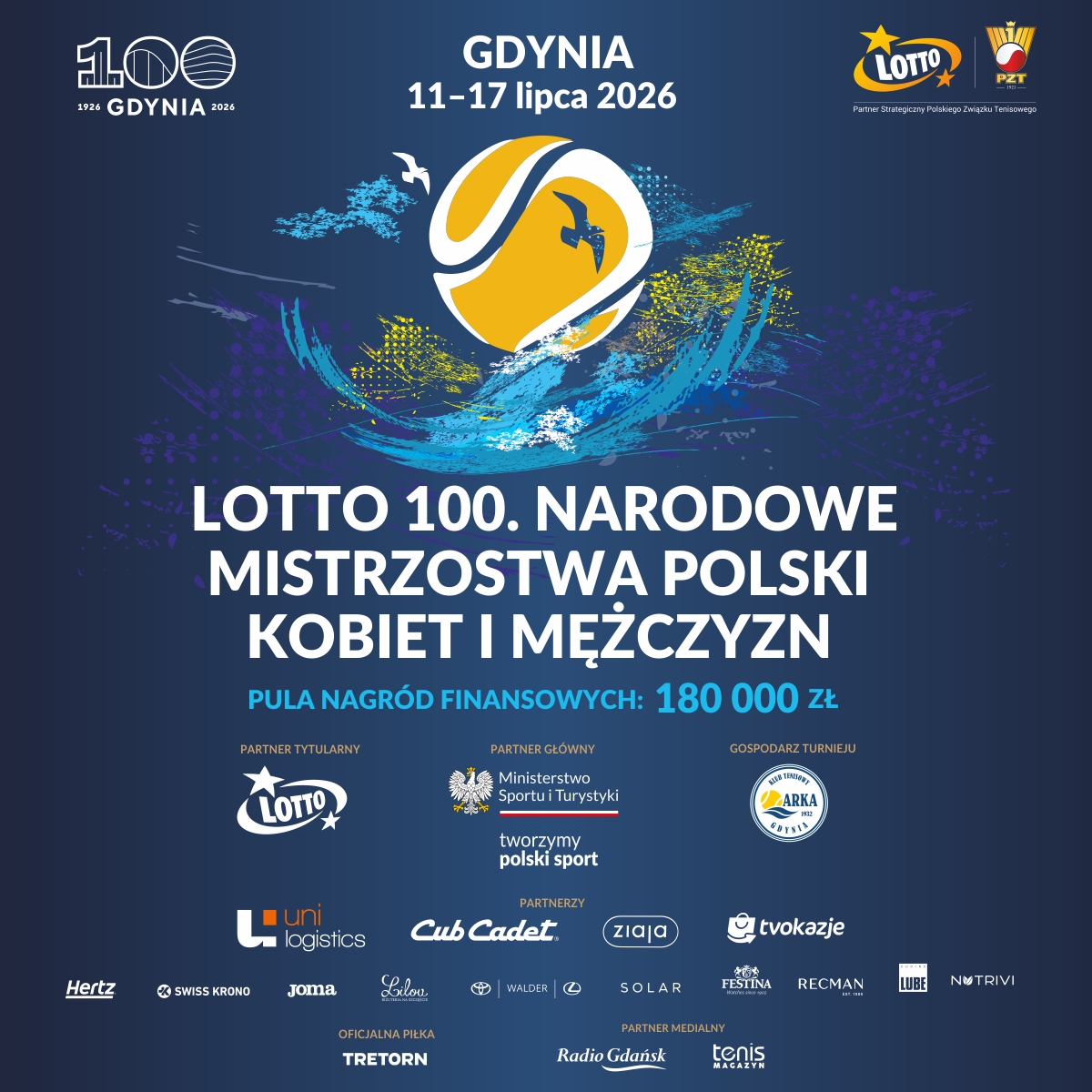 LOTTO 100. Narodowe Mistrzostwa Polski w Gdyni. Podwójny jubileusz i gwiazdy na starcie